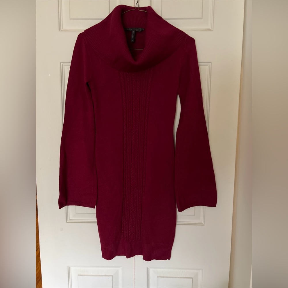 bcbg maxazria Burgundy Sweater dress XS
